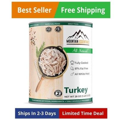 Delicious All Natural Canned Turkey 28 Oz - Perfect for Meals & Emergency Prep