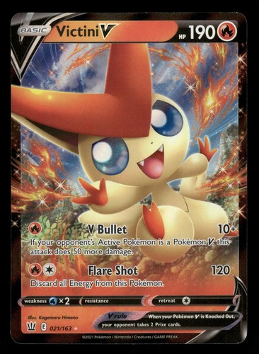 Victini V 021/163 Holo Battle Styles V Rare Near Mint