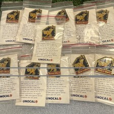 L A Rams/Unocal 1986 Henry Ellard Pass Receptions Pin lot of 11 old stock new 