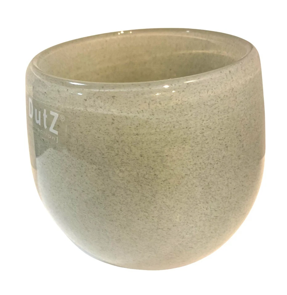 Dutz Collection handgefertigte Glasvase hellgrau klein europäisches Design 5" hoch - Bild 4 von 4