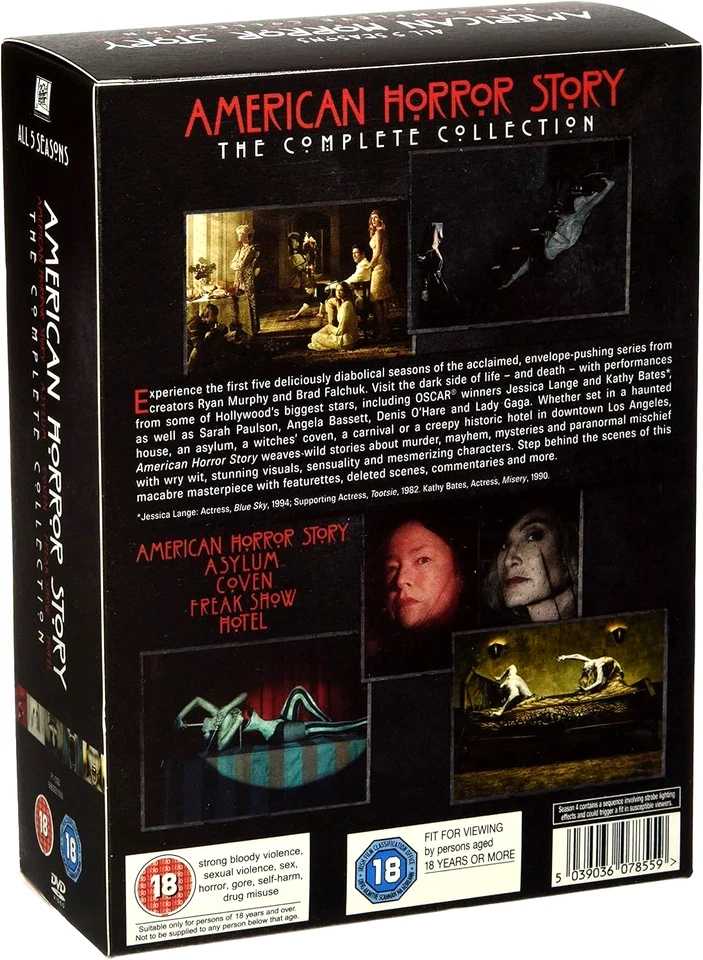 American Horror Story: The Complete Collection - Season 1-5 (DVD-2016, 20-Disc). - Image 2 of 4
