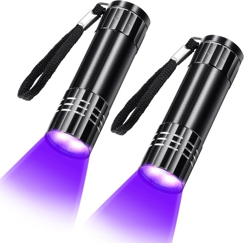 Confezione da 2 Torce UV Blacklight - Portatile 395nm Luce Portatile Rilevamento Macchie - Foto 3 di 9