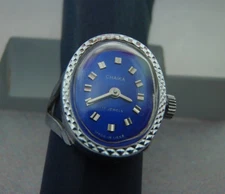 CHAIKA Vintage USSR Women's Ladies Watch Ring Mechanical Serviced Rare  Original