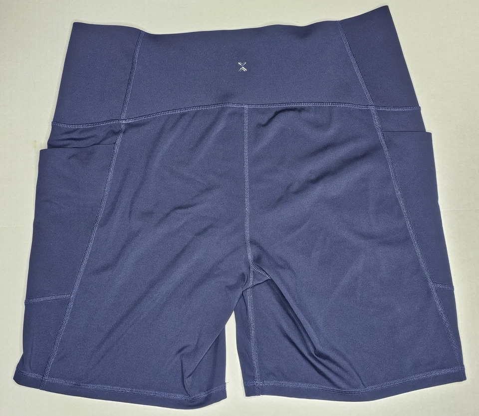 Pantalones Cortos Mujer XERSION Azul Bicicleta de Ejercicio Bolsillos TALLA XXL Poliéster Extra Grande Foto 3 de 3