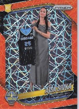 2025 Panini Prizm WNBA #85 Ajsa Sivka Orange Velocity Prizms
