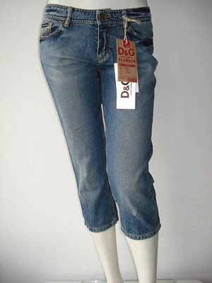 D&G Dolce&Gabbana Glamour Capri Jeans Hose Blau Neu 27 - Bild 1 von 4