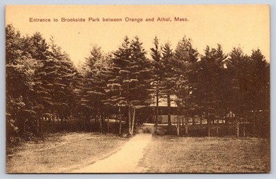 Antique Massachusetts Postcard ORANGE Athol Brookside Park 1900s