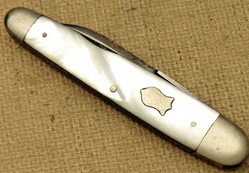 Cuchillo Whittler antiguo EC SIMMONS ST LOUIS sleeverboard - asas de perlas Foto 4 de 4