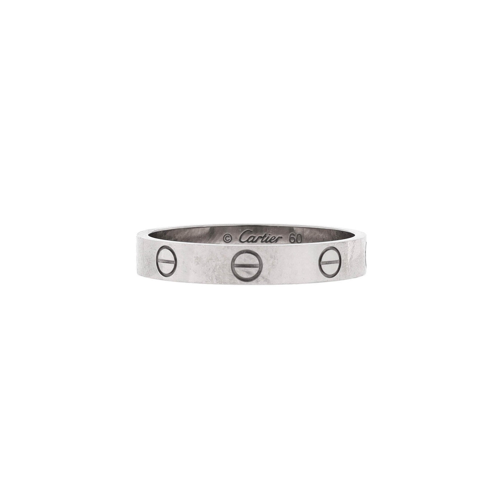 Cartier Love Wedding Band Ring in 18K White Gold for Women and Men-image
