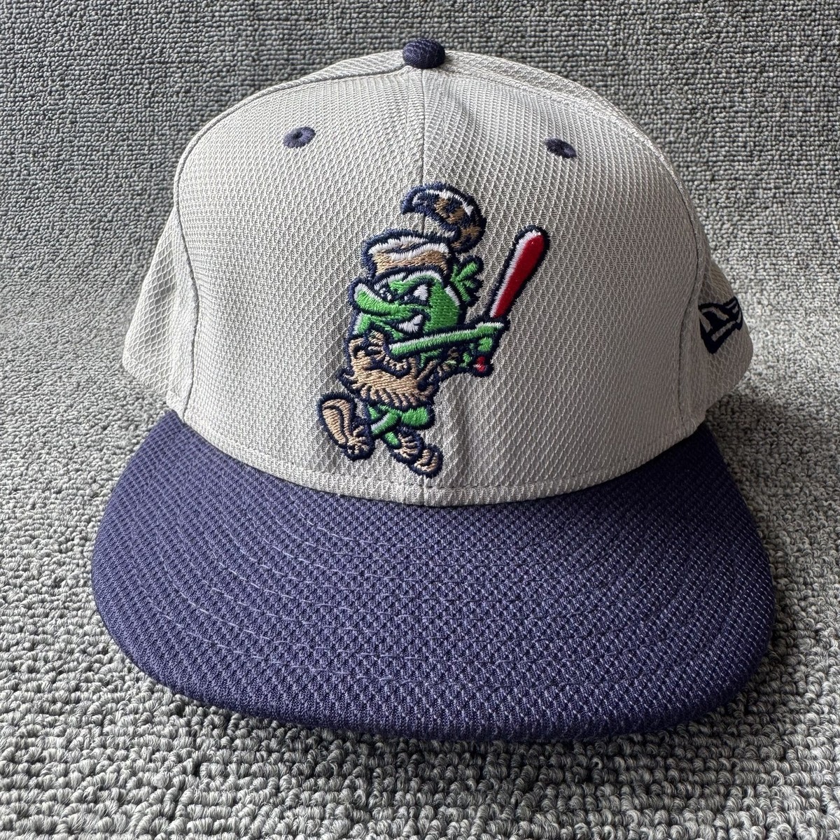 New Era Minor League 59FIFTY Fitted Grey Navy 7 1 8 Baseball Hat