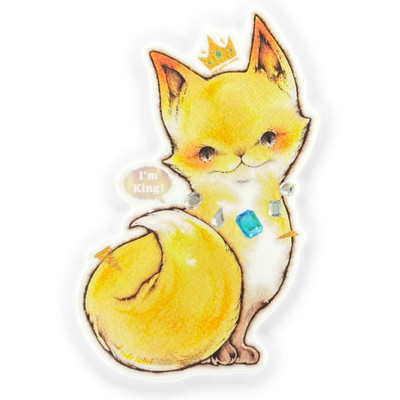 Majestic Fox King   B-Side Label Sticker