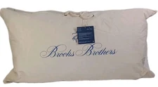 Brooks Brothers 100% Wool Filled King Pillow 20" X 36" Firm (Fabric Cotton) New