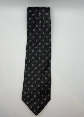 Stanford Men s Necktie Brown With Lined Pattern 100% Imported Silk SEDA Preowned