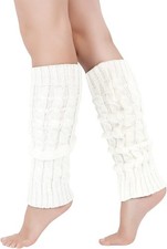 Leg Warmers Women 80s Cable Knit Leg Warmer Ballet Dance Figure Skating Yoga
