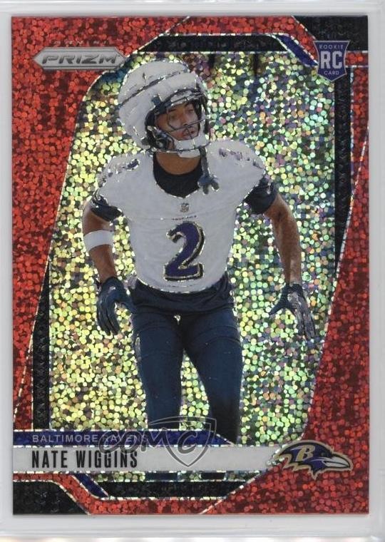 2024 Panini Prizm Rookies Red Sparkle Prizm Nate Wiggins #380 0v4e
