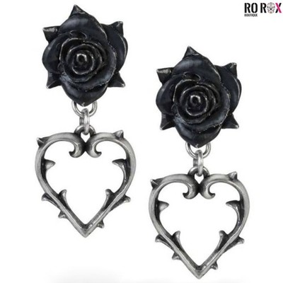 Alchemy England Wounded Love Ohrringe Schmuck Gothic Dorn Herz Rose