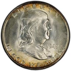 1949-D PCGS MS64 FBL Franklin Half Dollar w/ Lovely Rim Toning & Strong Strike