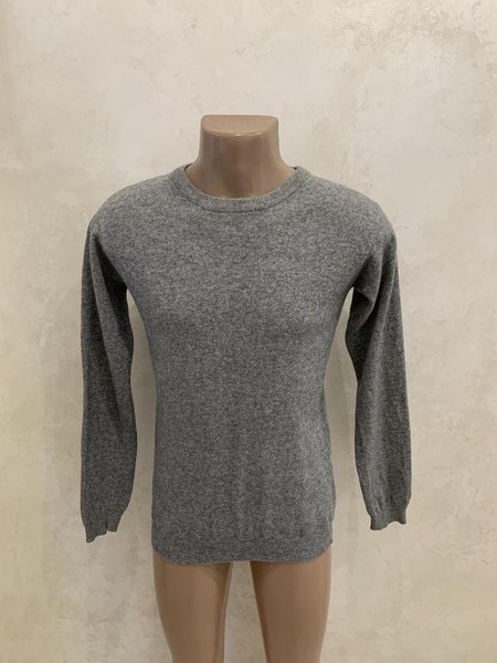 Men Barbour Sweater Grey Wool 34 / XS / 42