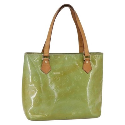 LOUIS VUITTON Monogram Vernis Houston Hand Bag Baby Blue M91005 LV Auth 148922