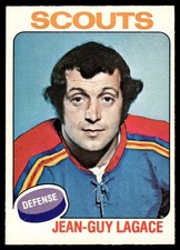 1975-76 O-Pee-Chee Vintage Hockey Jean-Guy Lagace #141 VIEW SCAN
