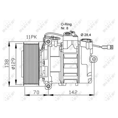 NRF 32454 Kompressor Klimaanlage mit PAG-Kompressoröl