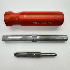 4 In One Screwdrivers Jamestown N.Y. Red Handle Made In USA. Vtg