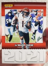 JA'MARR CHASE 2021 NFL Panini Instant Year One Rookie Card SP #YO5 RC /1269