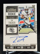 2023 Panini Contenders Rookie On Card Auto #136 Tre Tucker Las Vegas Raiders. rookie card picture