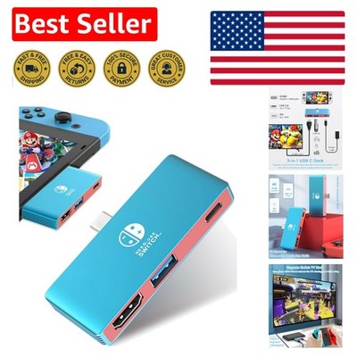 Portable 4K HDMI Dock for Nintendo Switch & OLED - USB C with PD 100W Charging