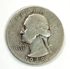 1948-S Washington Quarter - Free Shipping