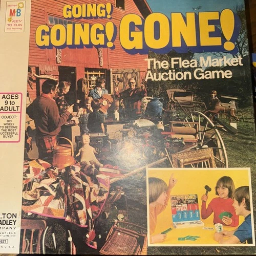 Milton Bradley VTG Going Going Gone The Flea Market Auction Board Game