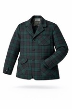 Vintage 50s Pendleton Men  s Green/Navy Plaid Sports Blazer Shacket Sz Medium