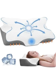 Cervical Ergonomic Contour Neck Pillows Neck Pain Relief Memory Foam Bed Pillow