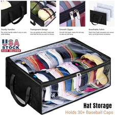 Hat Storage Dust Bag Baseball Hat Cap Organizer Clear Rack Zipper Cap Holder US