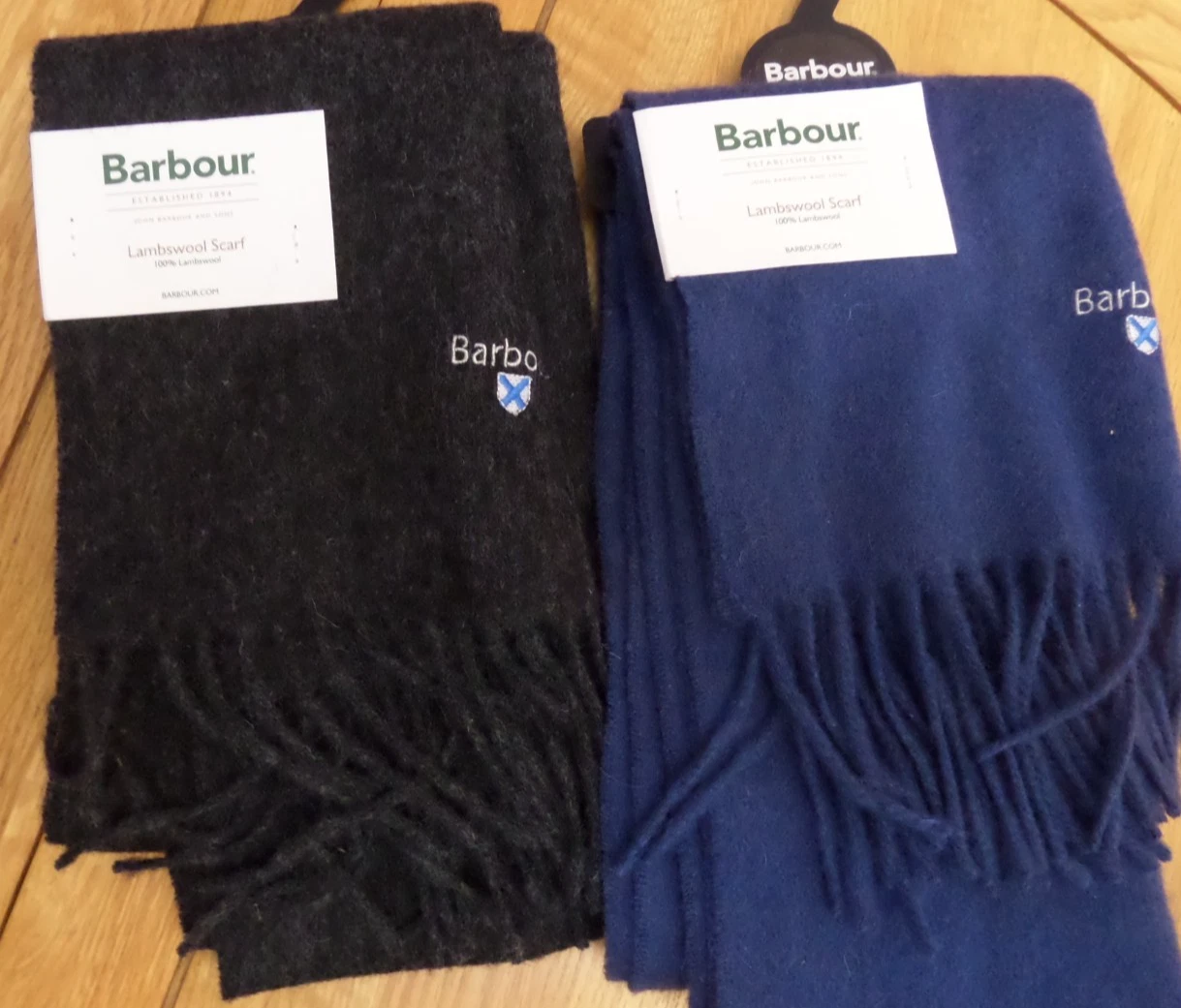 Barbour Unisex Lambswool Scarves with Logo