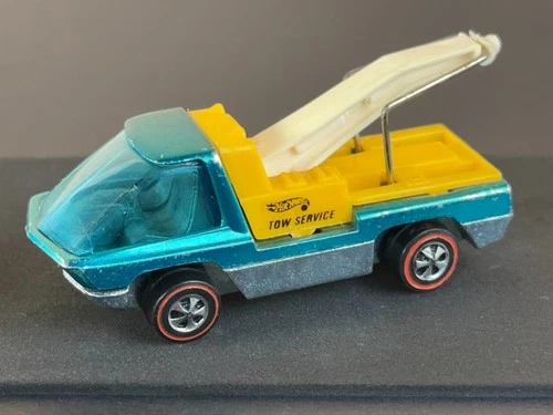 Vintage Hot Wheels Redline 1970 Aqua Tow Truck Heavyweights - Dark Int., Great!