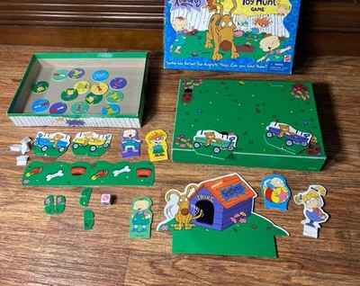 Vintage Nickelodeon Rugrats Backyard Toy Hunt Board Game Incomplete Mattel 1997