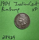 1904-P Indian Head Cent / Penny 1c Xf Extra Fine Rim Bump See Pictures