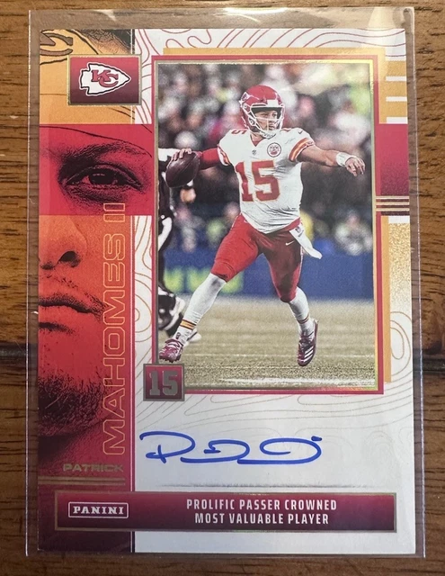 2025 Panini Select Authentically Patrick Mahomes On Card Auto MVP Chiefs PM-MVP1