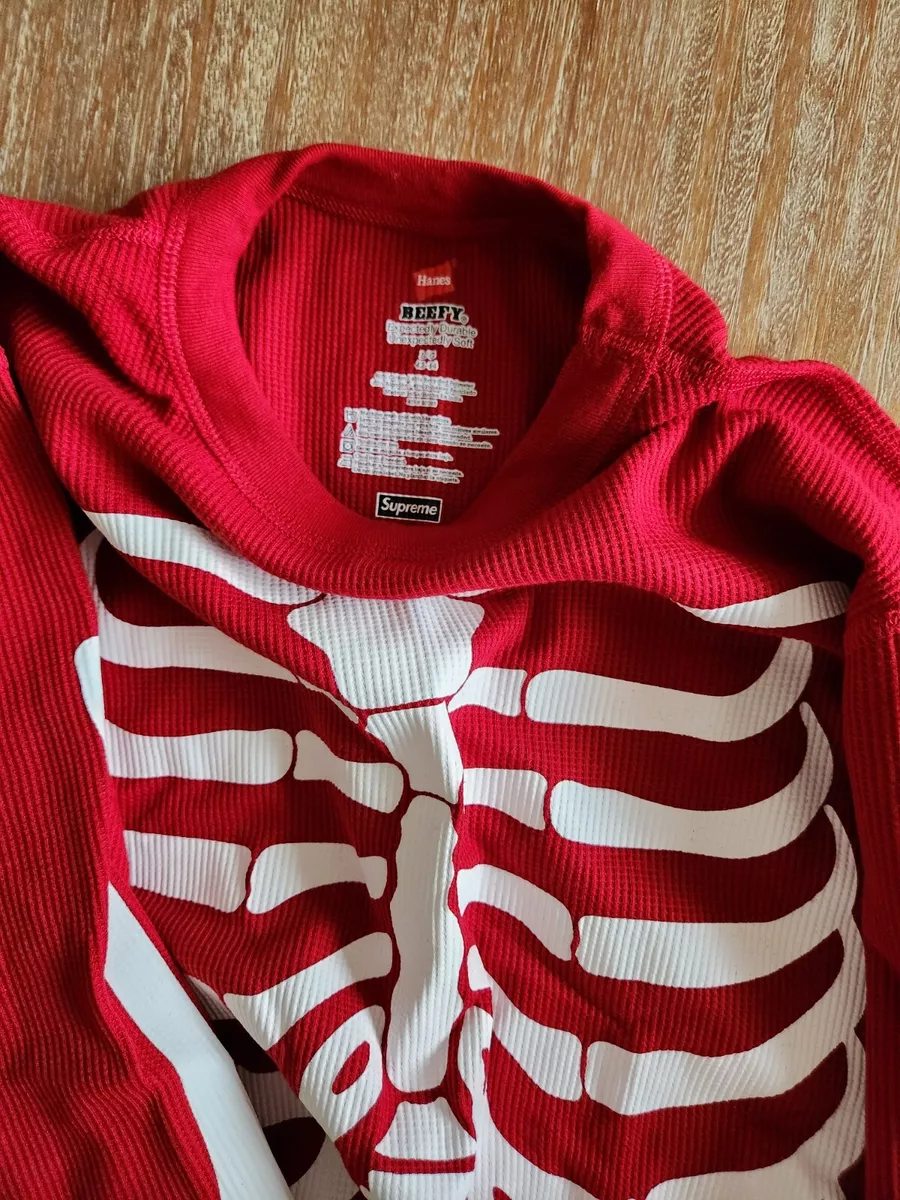 Supreme Hanes Thermal Crew Red L