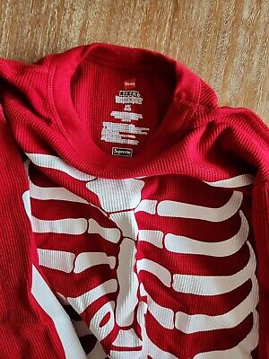 NEW Supreme Hanes Bones Thermal Crew Shirt Red Large NEW Supreme Hanes Bones Thermal Crew Shirt Red Large