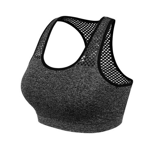 Women Workout Gym Bra Mesh Padded Sports Bra Hollow Out Fitness Yoga Bra Top AU - Picture 11 of 18