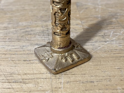 Vintage Jarconi Gold Tone Magnet Mezuzah Mini Magnetic Standing Judaica - Picture 3 of 13