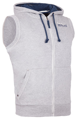 Männer Kapuzenweste mit Reißverschluss -Benlee- grau. S-XXL. Boxen. Lifestyle.