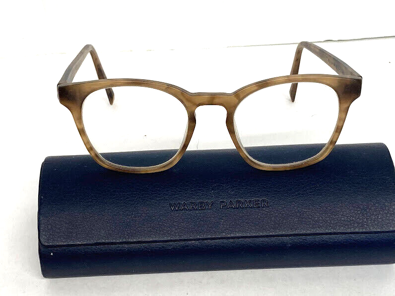 Warby Parker Brown Matte Eyeglasses with Case Warby Parker Tobias M 814 Woodgrain Tortoise Matte  main image 3