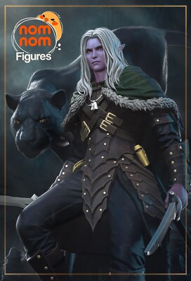 Dark Elf Drizzt Drow Elfe Miniatur 3D gedruckt Resin Fan Art