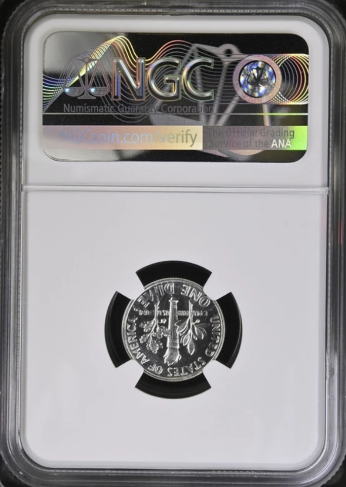 1955 Proof Roosevelt 10C NGC PF 68 - Image 2 of 2