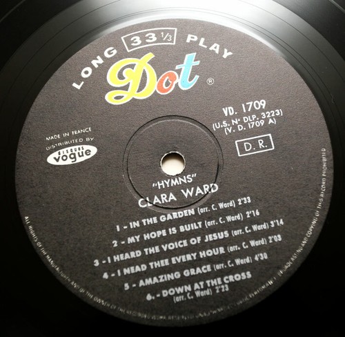 CLARA WARD & CLARA WARD SINGERS gospel soul french dot vogue VD 1709 vinyl FD LP - Picture 2 of 2