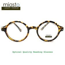 NWT 39.99 MIASTO RETRO ROUND "LENNON/ POTTER" SMALL READER READING GLASSES 2.75