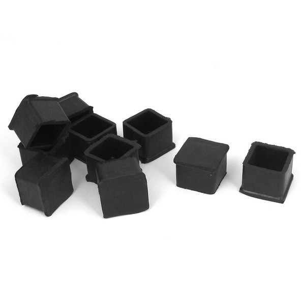 25mm X 25mm Square Type Rubber Furniture Table Leg Cap Foot Cover